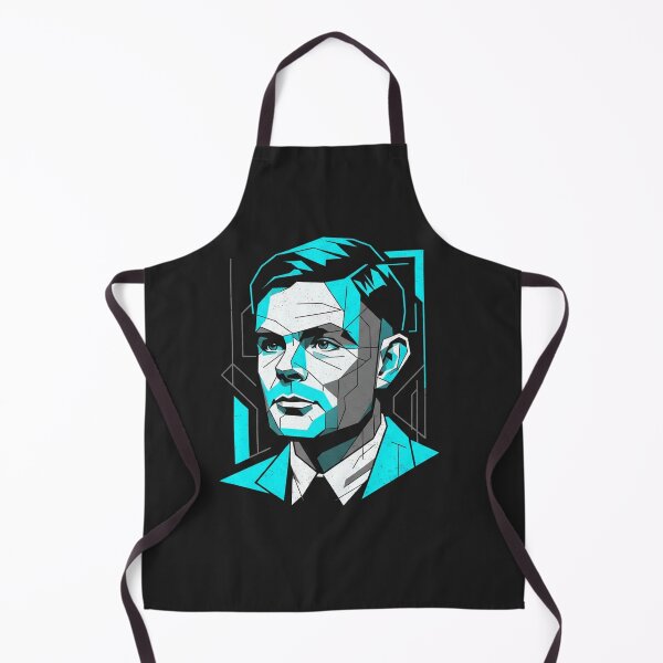 Item preview, Alan Turing Geometric Cybernetic Portrait Illustration designed and sold by Owcomm.