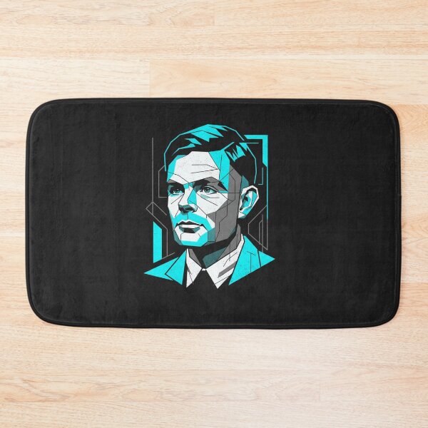 Item preview, Alan Turing Geometric Cybernetic Portrait Illustration designed and sold by Owcomm.