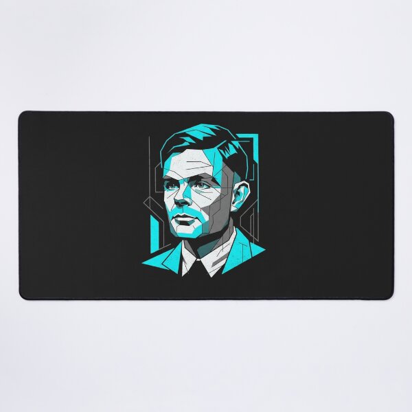 Item preview, Alan Turing Geometric Cybernetic Portrait Illustration designed and sold by Owcomm.