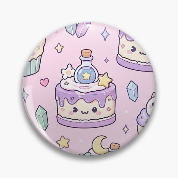 Item preview, Kawaii Potion Cake Pattern designed and sold by Soft Berry Studio.