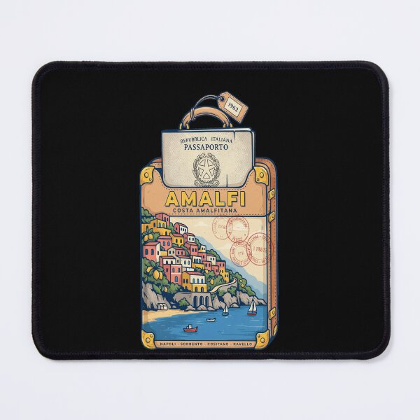 Item preview, Amalfi Coast Italy Vintage Leather Passport Suitcase Emblem – Retro Mediterranean Travel Stamp Design designed and sold by stickercuffs.