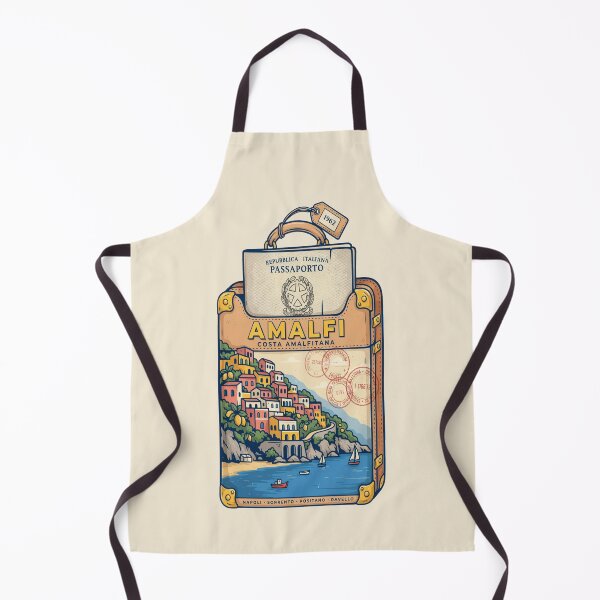 Item preview, Amalfi Coast Italy Vintage Leather Passport Suitcase Emblem – Retro Mediterranean Travel Stamp Design designed and sold by stickercuffs.