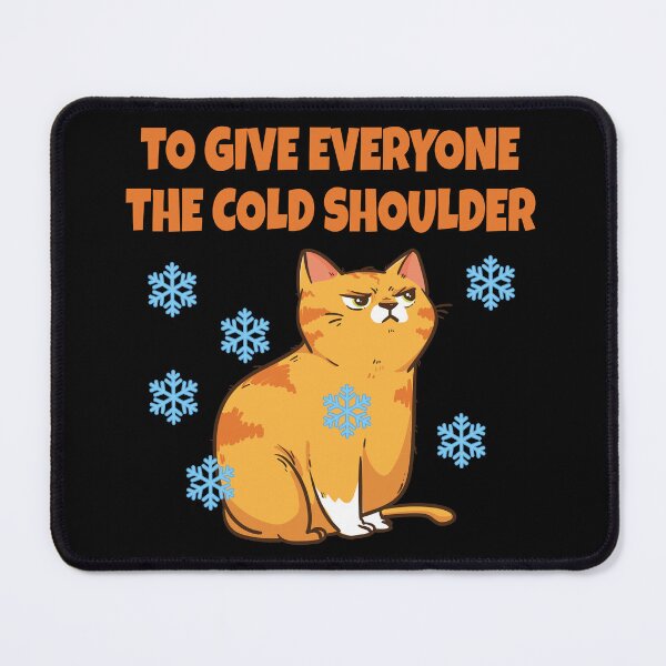Item preview, To Give Everyone the Cold Shoulder – Sassy Cat Ignoring Everyone Funny Cat Pun designed and sold by WordPlayStudio.