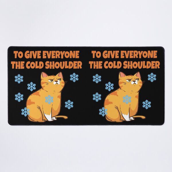Item preview, To Give Everyone the Cold Shoulder – Sassy Cat Ignoring Everyone Funny Cat Pun designed and sold by WordPlayStudio.