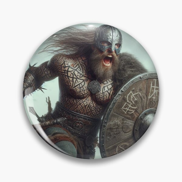 Item preview, Viking Warrior with Axe and Shield – Norse Battle Art designed and sold by RKWSHOP.