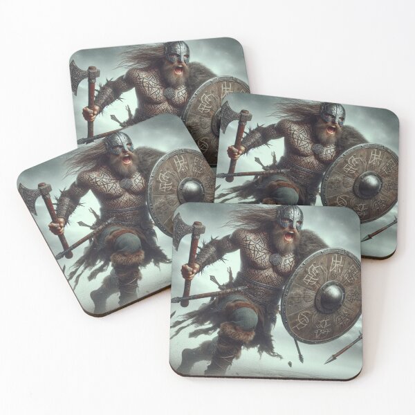 Item preview, Viking Warrior with Axe and Shield – Norse Battle Art designed and sold by RKWSHOP.