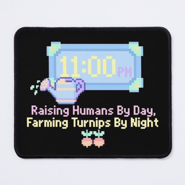Item preview, Raising Humans By Day, Farming Turnips By Night - Funny Gamer Parent Pixel Art designed and sold by Neurospicy Trolls.