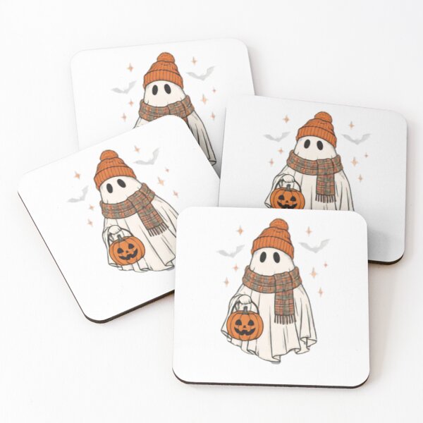Item preview, Cute Halloween Ghost – Cozy Autumn Ghost with Pumpkin designed and sold by zmsl.