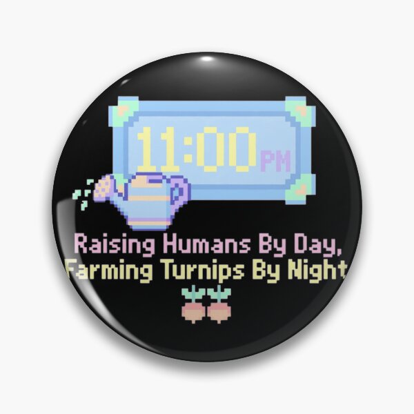 Item preview, Raising Humans By Day, Farming Turnips By Night - Funny Gamer Parent Pixel Art designed and sold by Neurospicy Trolls.