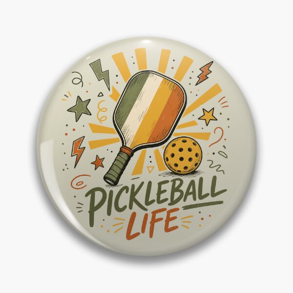 Item preview, Pickleball Life Doodle - Hand Drawn Paddle Art - Mens Retro Aesthetic Sports Gift designed and sold by BelievingCreate.