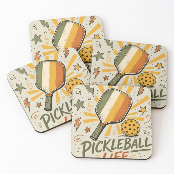 Item preview, Pickleball Life Doodle - Hand Drawn Paddle Art - Mens Retro Aesthetic Sports Gift designed and sold by BelievingCreates.