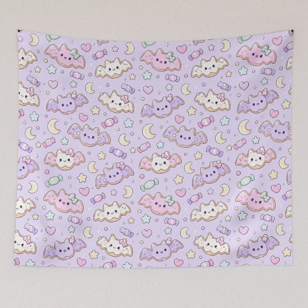 Item preview, Kawaii Bat Cookie Pattern designed and sold by Soft Berry Studio.