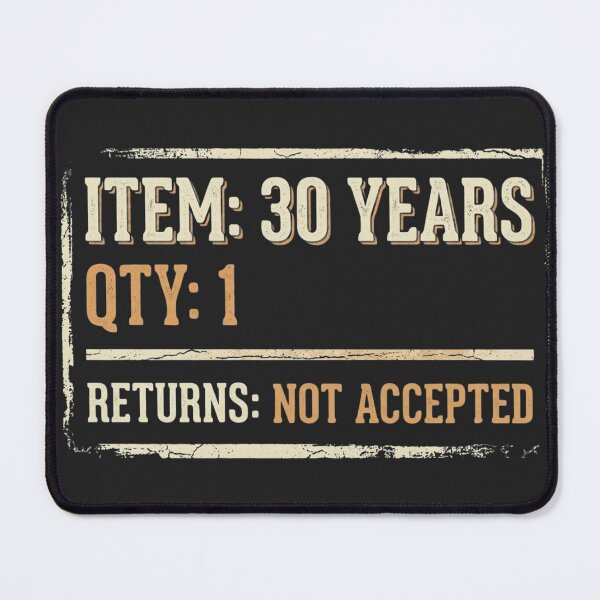 Item preview, 30th Birthday Receipt T-Shirt | Funny "Item 30 Years Qty 1 Returns Not Accepted" Shirt | Turning 30 Gift | Dirty Thirty Tee designed and sold by abdelhamid85.
