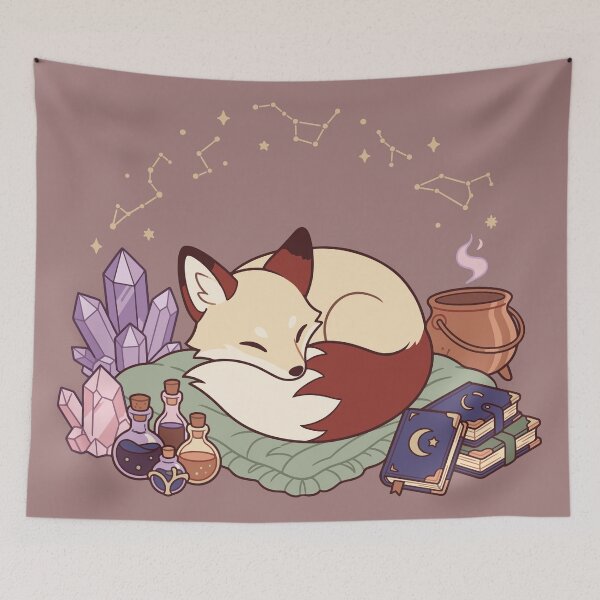 Item preview, Cozy Sleeping Celestial Fox designed and sold by JEMAR Designs.