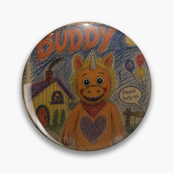 Artikelvorschau, Gruselige Kinderzeichnung von Buddy mit Buntstiften (ES IST BUDDY! JUHU!) entworfen und verkauft von Soulfate.