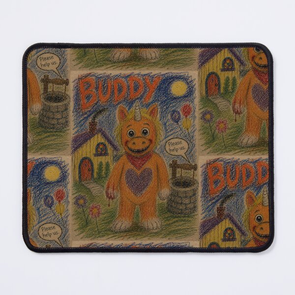 Item preview, creepy kids crayon Buddy drawing (ITS BUDDY! YAY!) designed and sold by Soulfate.