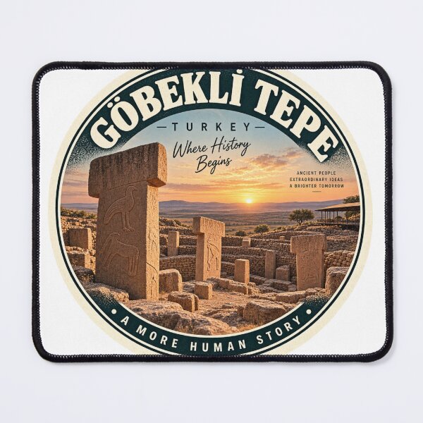 Item preview, Gobekli Tepe Turkey Vintage Travel Badge – Ancient History Souvenir designed and sold by DreamPaw Studio.
