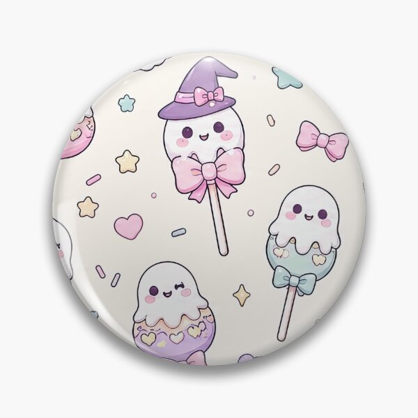 Item preview, Kawaii Ghost Cake Pop Pattern designed and sold by Soft Berry Studio.