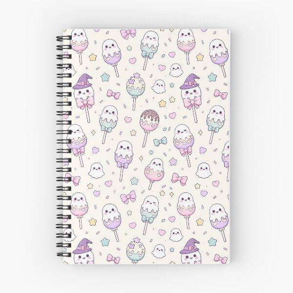 Item preview, Kawaii Ghost Cake Pop Pattern designed and sold by Soft Berry Studio.
