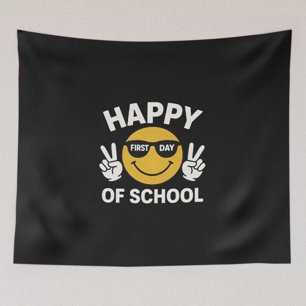 Item preview, Happy First Day of School Smiley Face Kids Classroom  designed and sold by dragonbol023.