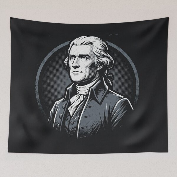 Item preview, Thomas Jefferson Vintage Portrait Silhouette Graphic designed and sold by Owcomm.