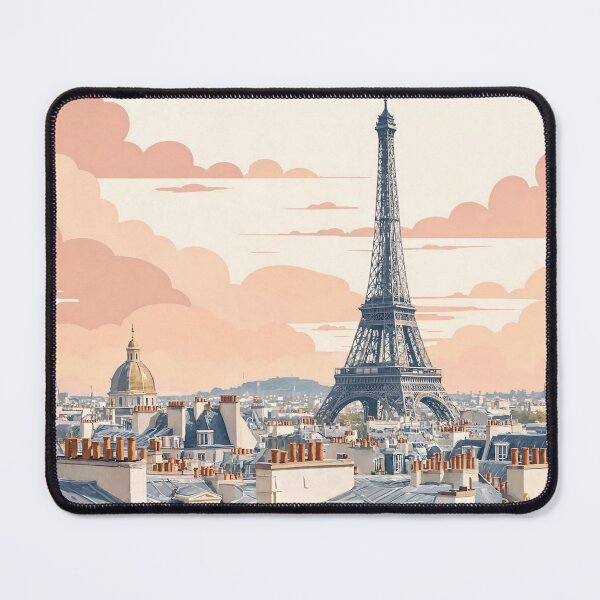 Item preview, Paris France Minimalist Travel Poster Eiffel Tower Rooftop designed and sold by JIGUWORLD.