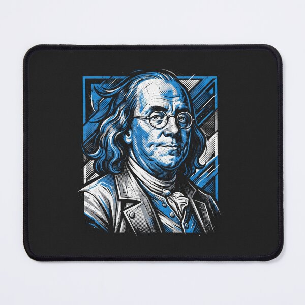Item preview, Benjamin Franklin Pop Culture Blue Portrait designed and sold by Owcomm.