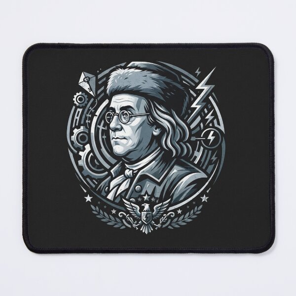 Item preview, Benjamin Franklin Founding Father Electricity Science Portrait designed and sold by Owcomm.