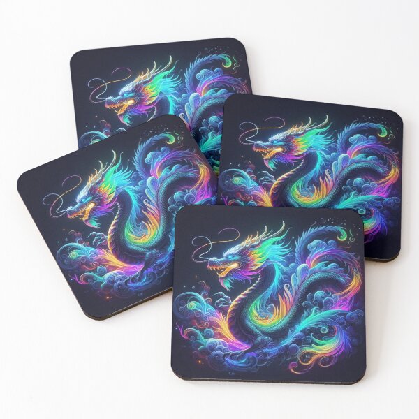Item preview, Neon Sky Dragon in Cosmic Waves designed and sold by AcruxUltra.