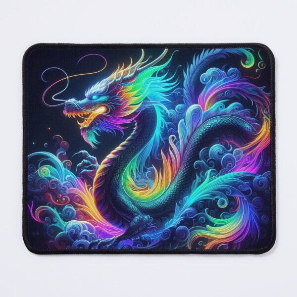Item preview, Neon Sky Dragon in Cosmic Waves designed and sold by AcruxUltra.