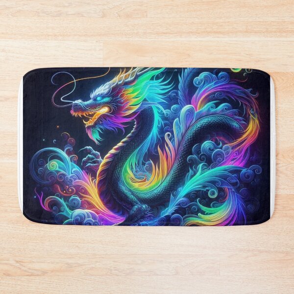 Item preview, Neon Sky Dragon in Cosmic Waves designed and sold by AcruxUltra.