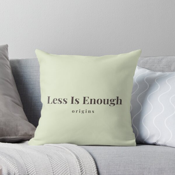 Item preview, Less Is Enough Minimalist Black Typography Origins designed and sold by ORIGINS LINES.