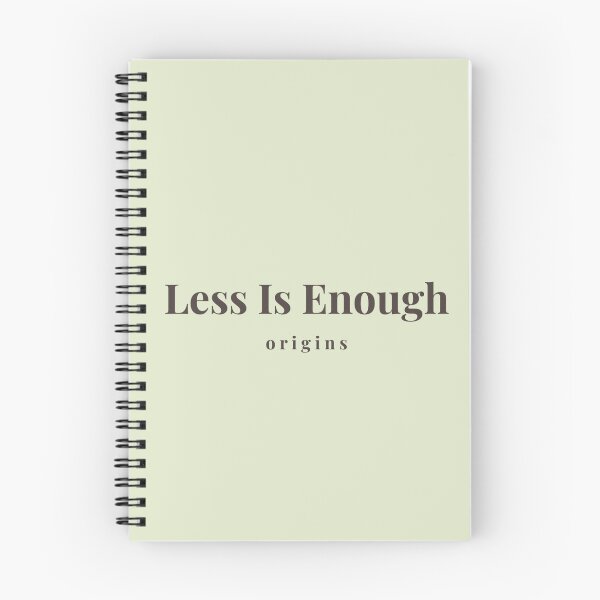 Item preview, Less Is Enough Minimalist Black Typography Origins designed and sold by ORIGINS LINES.