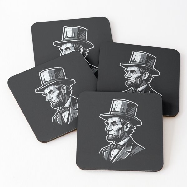Item preview, Abraham Lincoln Vintage Retro Top Hat Portrait designed and sold by Owcomm.