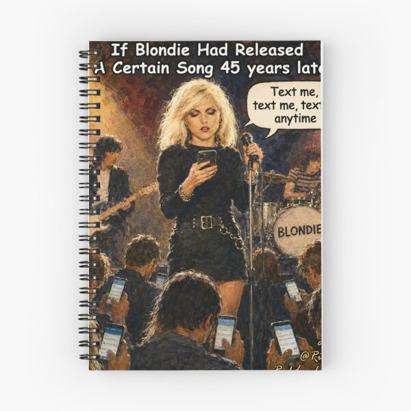 Item preview, Blondie “Text Me Anytime” Retro-Tech Parody Cartoon designed and sold by Rick London Gifts.