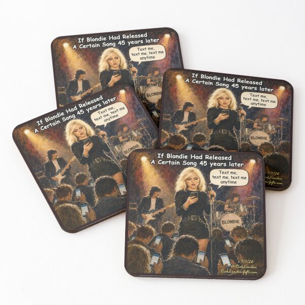 Item preview, Blondie “Text Me Anytime” Retro-Tech Parody Cartoon designed and sold by Rick London Gifts.