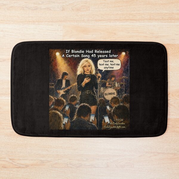 Item preview, Blondie “Text Me Anytime” Retro-Tech Parody Cartoon designed and sold by Rick London Gifts.