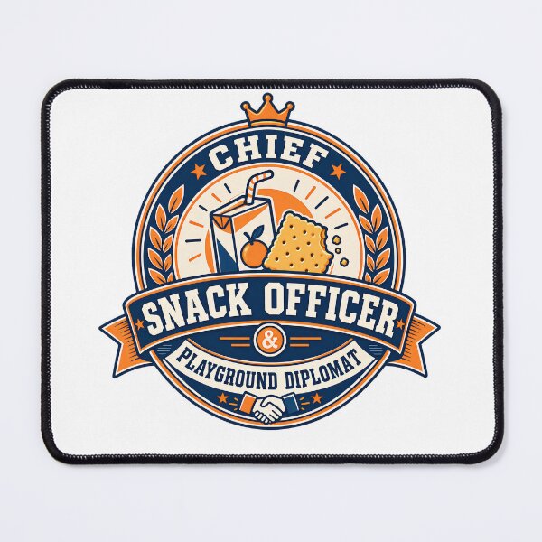 Item preview, Chief Snack Officer & Playground Diplomat - Funny Lunchbox Parent Badge designed and sold by Neurospicy Trolls.