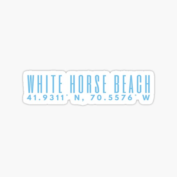 Item preview, WHITE HORSE BEACH MASSACHUSETTS STICKER designed and sold by jenconlon.