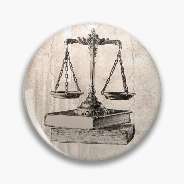 Item preview, Brown Scales of Justice on Law Books designed and sold by Ghoul Enterprises.