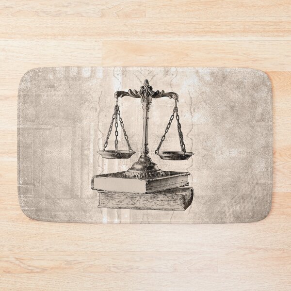 Item preview, Brown Scales of Justice on Law Books designed and sold by Ghoul Enterprises.