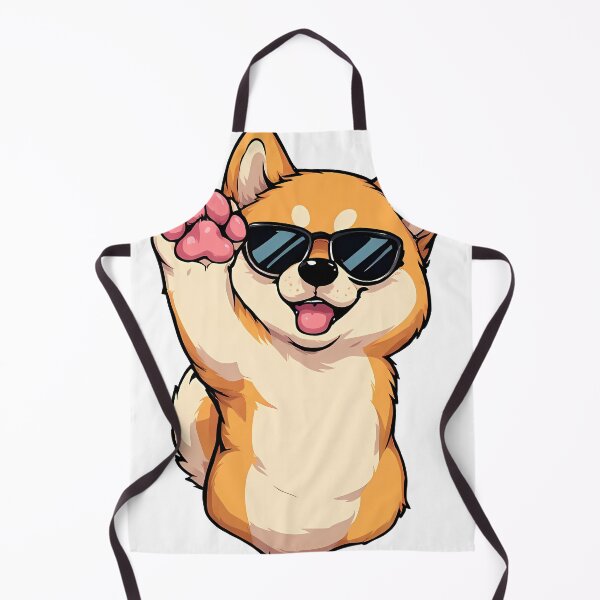 Item preview, Cute Shiba Inu Dog Wearing Sunglasses Waving Paw designed and sold by Holub Art Studio & design.