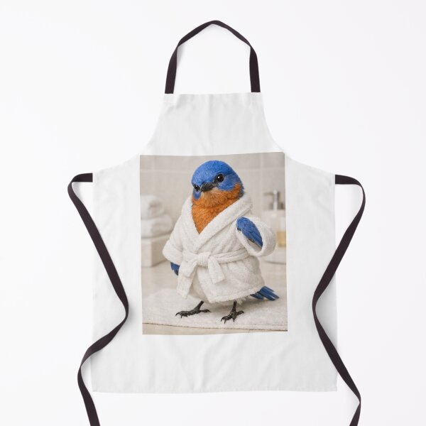Item preview, Eastern Bluebird Wearing a Bathrobe designed and sold by Sillytoe.