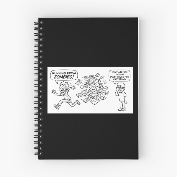 Item preview, Running From Zombies Funny Adulting Bills Humor  designed and sold by AlinaTales.