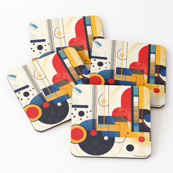 Item preview, Retro Bauhaus Bold Colorful Geometric Abstract designed and sold by DEC02.