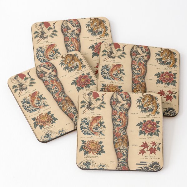 Item preview, Japanese Sleeve Tattoo Guide: Crane, Koi & Tiger designed and sold by SummaGrove.