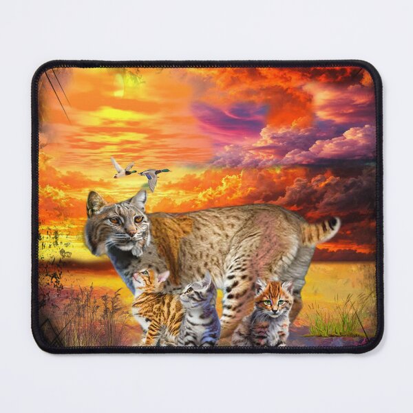 Item preview, Bob Cat and Kittens at Sunset designed and sold by Patricia Brown.