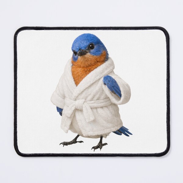 Item preview, Cozy Eastern Bluebird in a Bathrobe designed and sold by Sillytoe.
