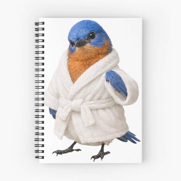 Item preview, Cozy Eastern Bluebird in a Bathrobe designed and sold by Sillytoe.