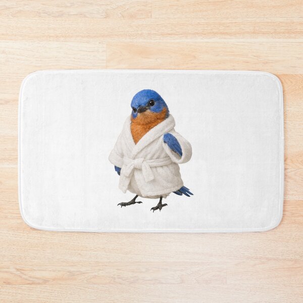 Item preview, Cozy Eastern Bluebird in a Bathrobe designed and sold by Sillytoe.